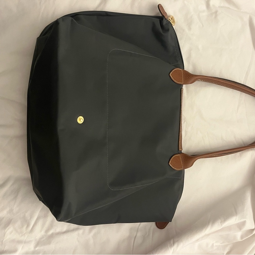 Longchamp Le Pilage Large  slate grey Tote Bag